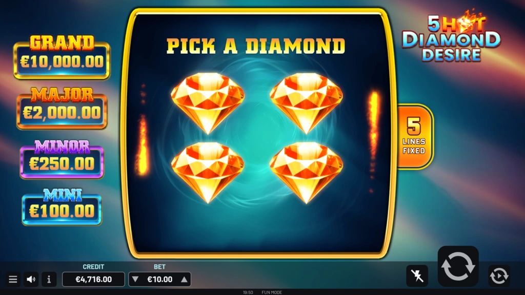 5 Hot Diamond Desire Jackpot Bonus 5 Hot Diamond Desire Jackpot Bonus